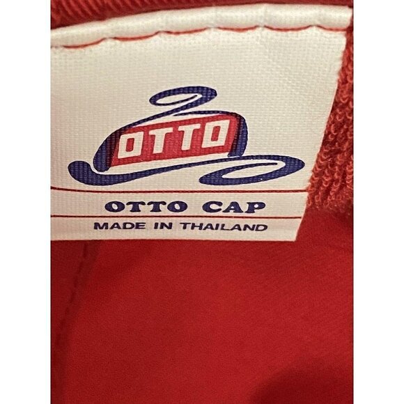 Vintage Otto Red Snapback Trucker Hat Cap Adjust - Picture 7 of 8